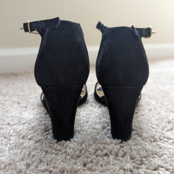 Unisa Black Suede Wedge Women Sz 7.5 M - Picture 3 of 15